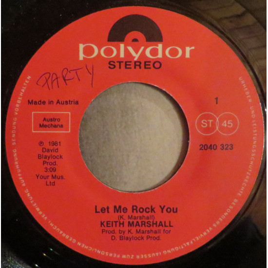 MARSHALL KEITH - Let Me Rock You