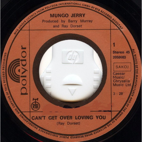 MUNGO JERRY - Can't Get Over Loving You / Let's Go