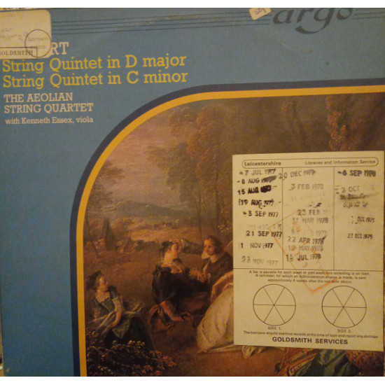 Mozart - String Quintet In D Major / String Quintet In C Minor/The Aeolian String Quartet* With Kenneth Essex
