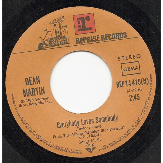 MARTIN DEAN - Everybody Loves Somebody / Send Me The Pillow