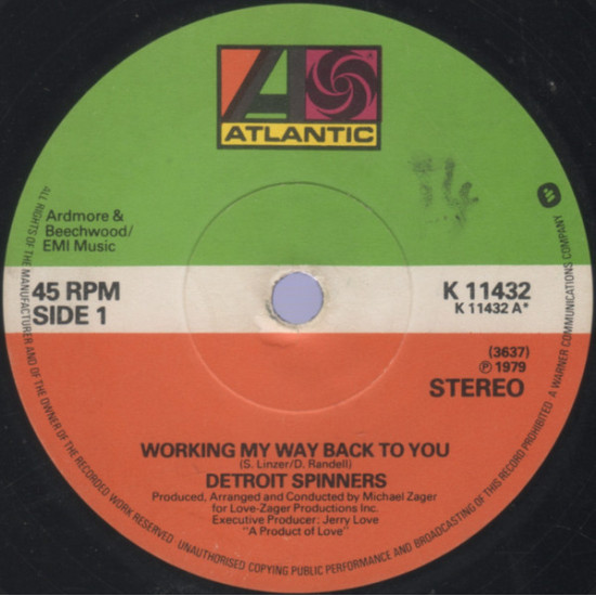 Detroit Spinners - Working My Way Back To You