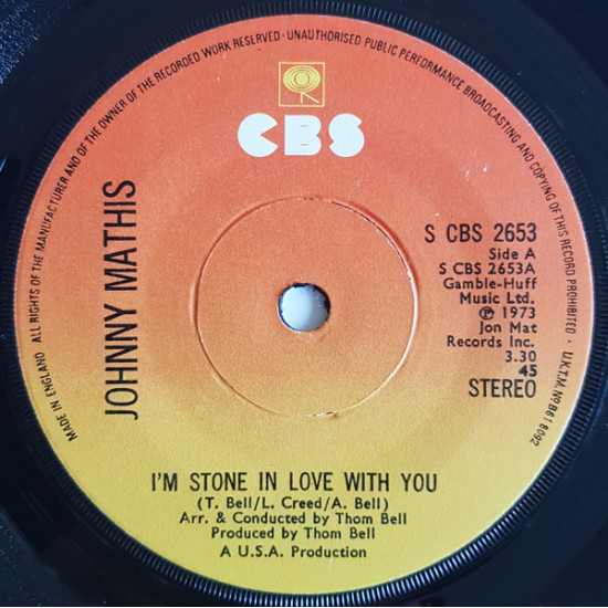 MATHIS JOHNNY - I'm Stone In Love With You