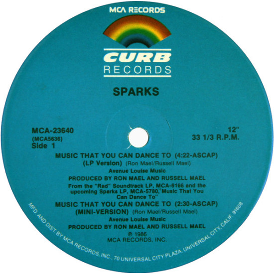 SPARKS - Music That You Can Dance To