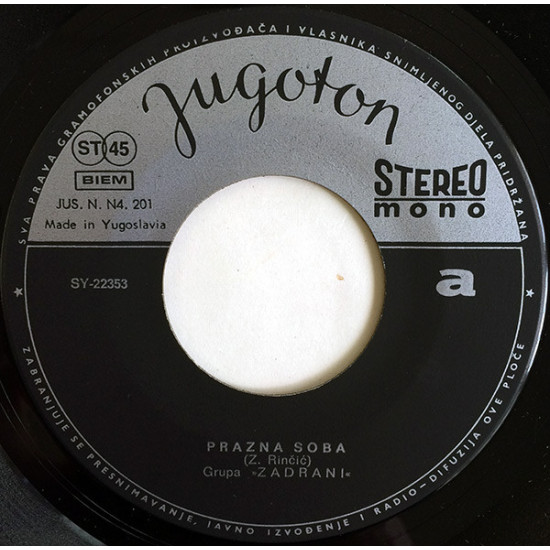 ZADRANI - Prazna Soba / Tvoja Ljubav (That's The Reason)