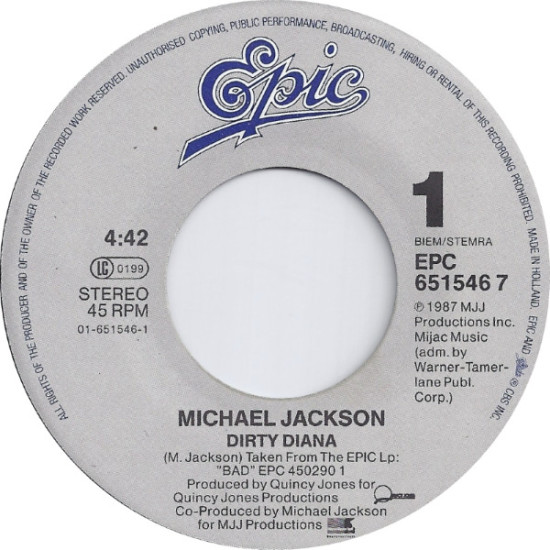 JACKSON MICHAEL - Dirty Diana