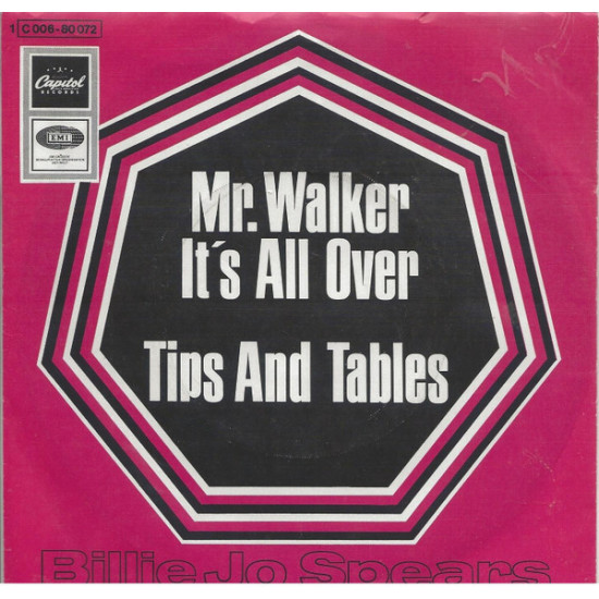 SPEARS BILLLY JO - Mr. Walker, It's All Over