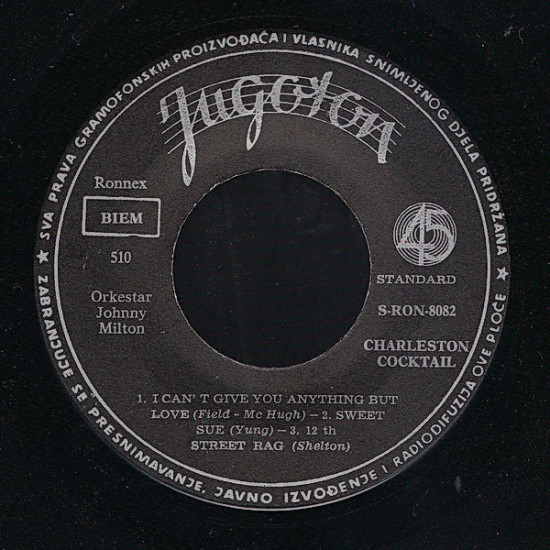 Orkestar Johnny Milton*  -  Charleston Cocktail