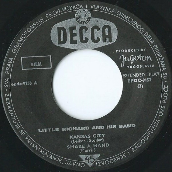 LITTLE RICHARD  - Little Richard And His Band