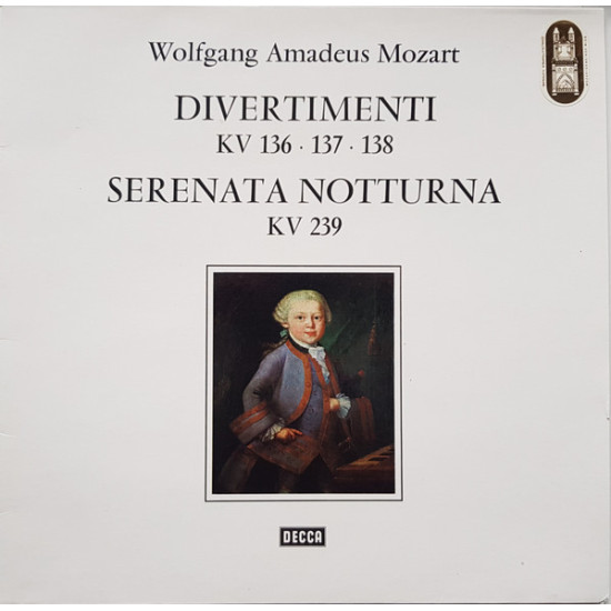 Mozart - Serenata Notturna • Divertimenti, K.136-8/Academy Of St. Martin-in-the-Fields*, Neville Marriner