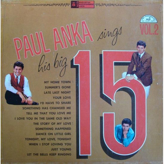 ANKA PAUL   - SINGS HIS BIG 15 VOL. 2