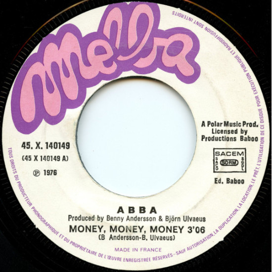 ABBA  - MONEY, MONEY, MONEY / CRAZY WORLD 7, SINGLE