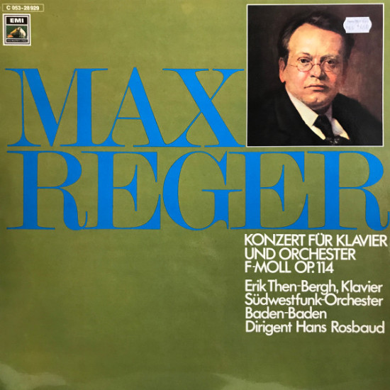 Reger Max - Konzert Für Klavier Und Orchester F-Moll Op. 114/Erik Then-Bergh, Südwestfunk-Orchester Baden-Baden*, Hans Rosbaud