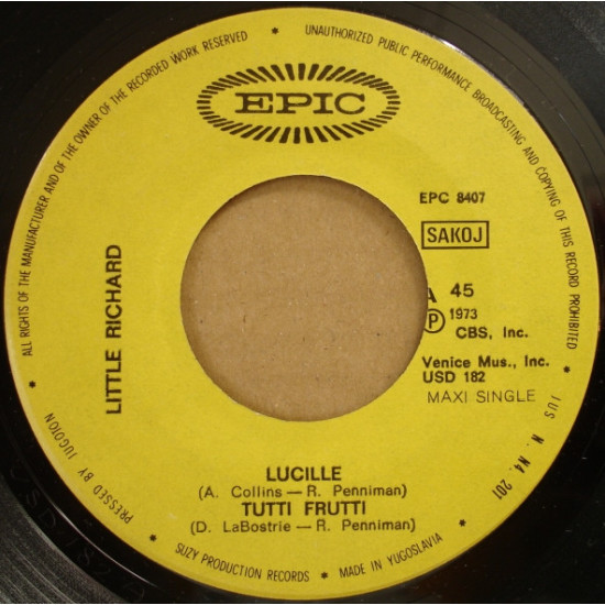 LITTLE RICHARD  - LUCILLE/TUTTI FRUTTIGOOD GOLLY MISS MOLLY/LONG TALL
