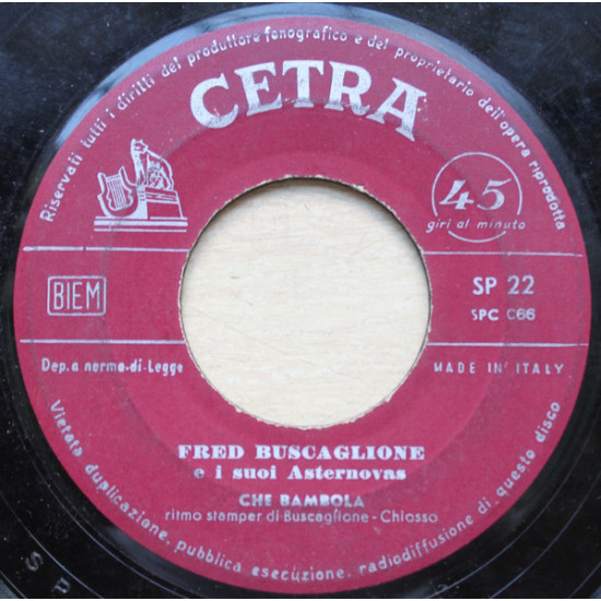 Fred Buscaglione E I Suoi Asternovas - Che Bambola / Giacomino