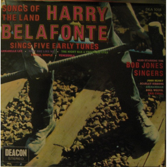 Harry Belafonte / The Bob Jones Singers - Songs Of The Land - Harry Belafonte Sings Five Early Songs