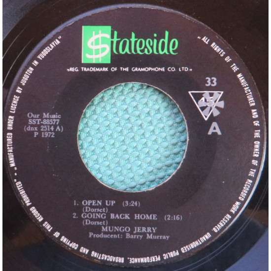 MUNGO JERRY - OPEN UP/GOING BACK HOME/I DON'T WANNA GO BACK TO SCHOOL/NO GIRL REACTION