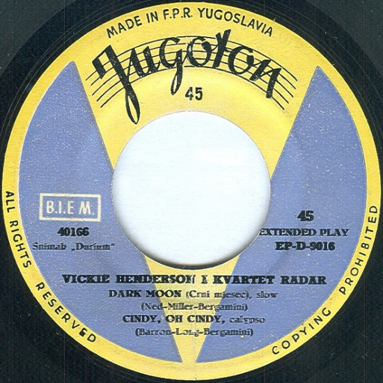 Vickie Henderson I Kvartet Radar - Dark Moon