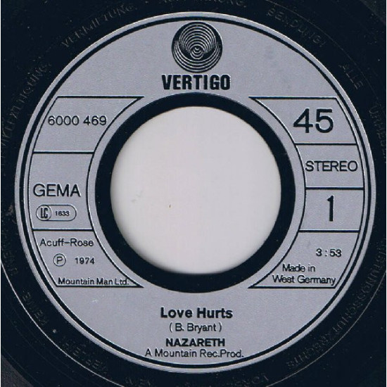 Nazareth - Love Hurts / This Flight Tonight