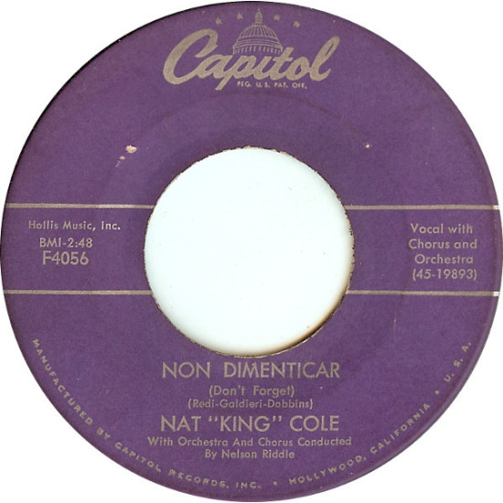 COLE NAT KING - Non Dimenticar (Don't Forget)