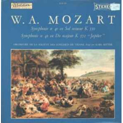 Mozart - Symphonie No 40 En Sol Mineur K 550 - Symphonie No 41 En Do Majeur K 551 "Jupiter"/Orchestre De La Société Des Concerts De Vienne* Dirigé Par Karl Ritter