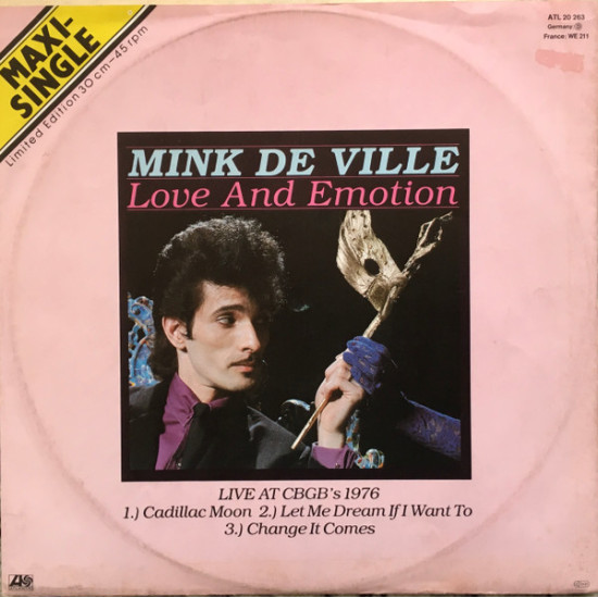 MINK DE VILLE - Love And Emotion