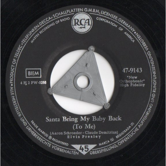 PRESLEY ELVIS - Santa Bring My Baby Back (To Me)