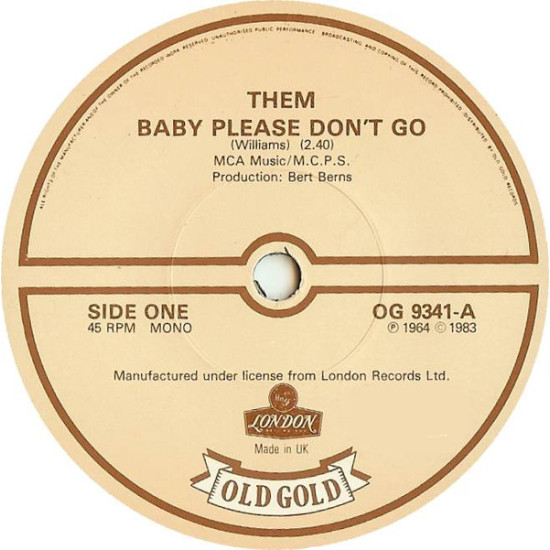 THEM  - Baby Please Don't Go