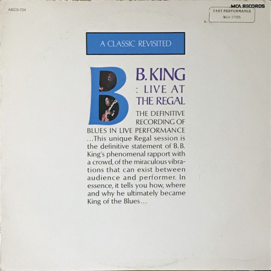 KING B.B. - LIVE AT THE REGAL
