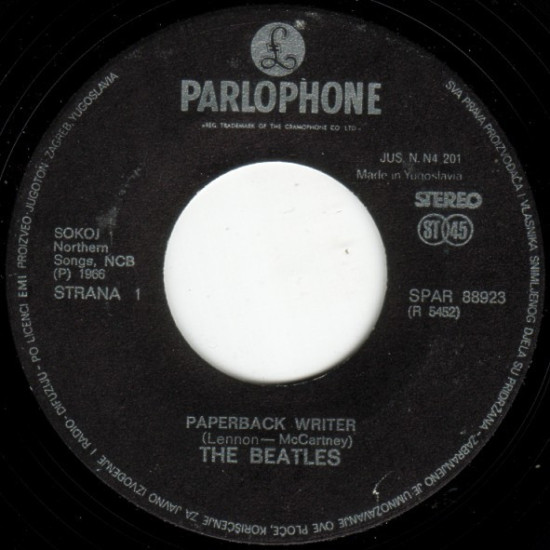 BEATLES - PAPERBACK WRITER/RAIN