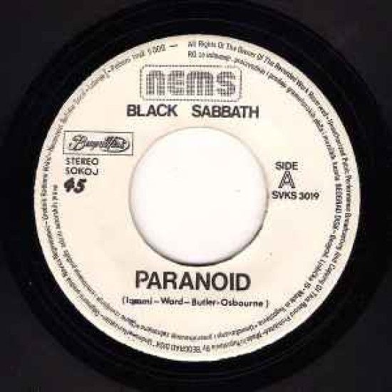 BLACK SABBATH - PARANOID