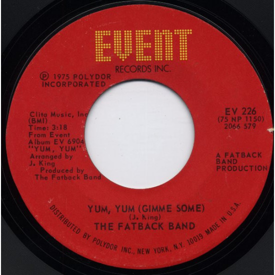 FATBACK BAND  - Yum, Yum (Gimme Some) / Let The Drums Speak