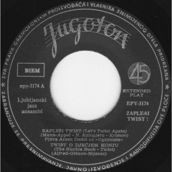 Ljubljanski Jazz Ansambl Pjeva Arsen Dedić - Zapleši Twist