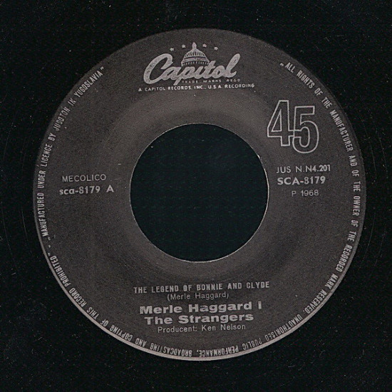 HAGGARD MERLE AND THE STRANGERS - THE LEGEND OF BONNIE & CLYDE