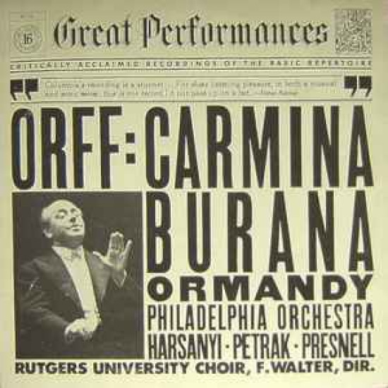 ORFF - CARMINA BURANA/ORMANDY