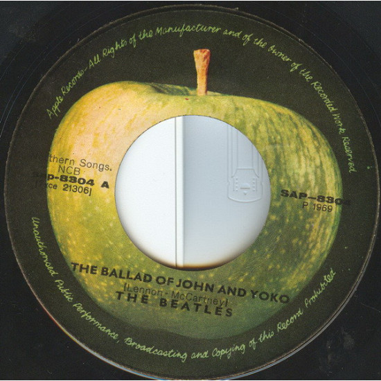 BEATLES - The Ballad Of John And Yoko/OLD BROWN SHOE