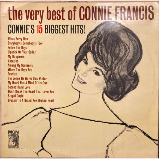 FRANCIS CONNIE  - The Very Best Of Connie Francis (Connie's 15 Biggest Hits!)