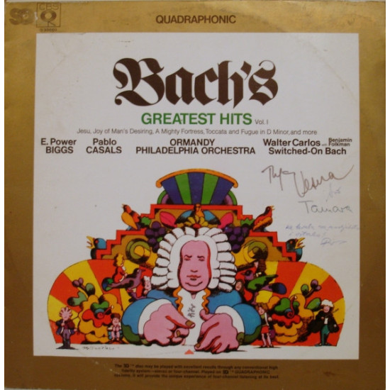 Bach - Bach's Greatest Hits Vol. 1/Eugene Ormandy Conducting The Philadelphia Orchestra. Pablo Casals Conducting The Marlboro Festival Orchestra*…