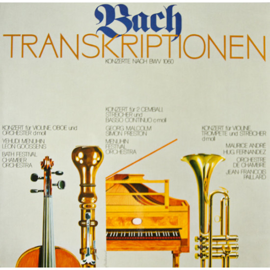 BACH - TRANSKRIPTIONEN BWV 1060/MENUHIN…/