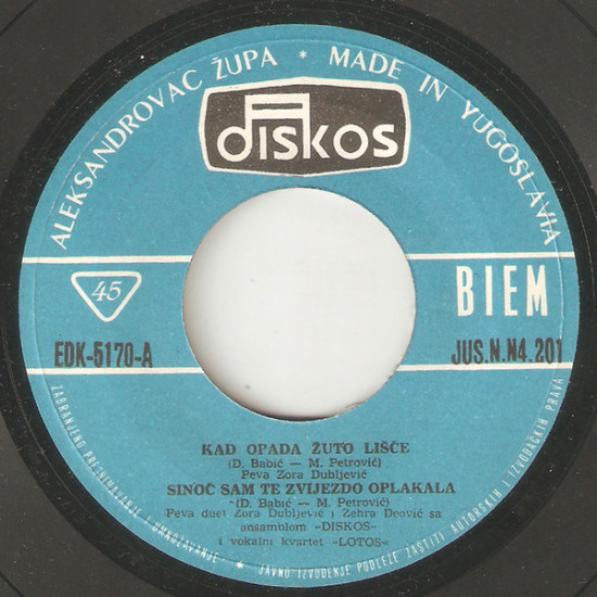 Zora Dubljević I Zehra Deović - Kad Opada Žuto Lišće