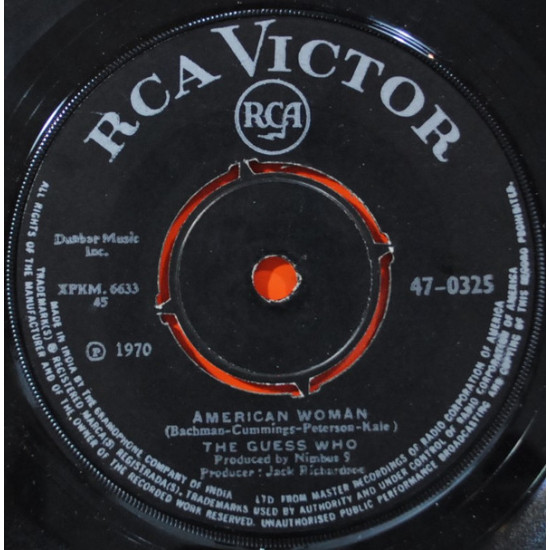 GUESS WHO - AMERICAN WOMAN/NO SUGAR TONIGHT