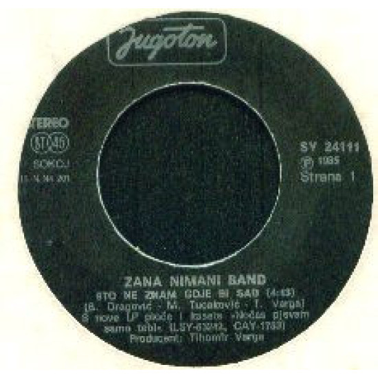 Zana Nimani Band - Što Ne Znam Gdje Si Sad