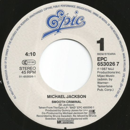 JACKSON MICHAEL - Smooth Criminal
