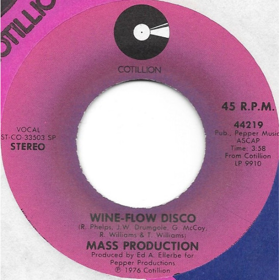 MASS PRODUCTION - Wine-Flow Disco / Fun In The Sun