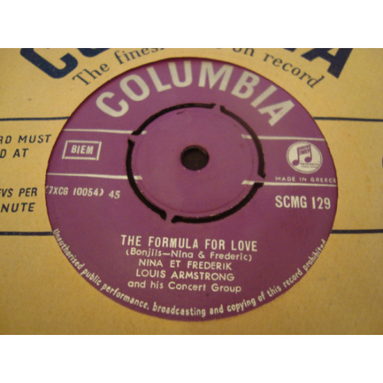 Nina Et Frederik, Louis Armstrong And His Concert Group, Velma Middleton - The Formula For Love