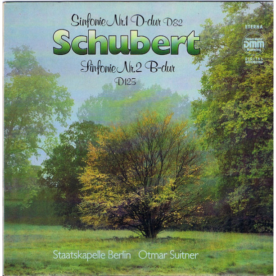 SCHUBERT - Sinfonie Nr. 1 D-Dur D 82 / Sinfonie Nr. 2 B-Dur D 125/Staatskapelle Berlin, Otmar Suitner