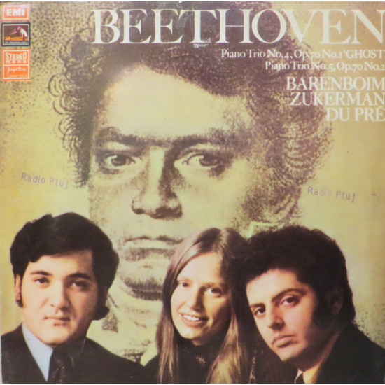 BEETHOVEN - PIANO TRIO NO. 4, GHOST, NO.5, OP. 70, NO. 2/DU PRE, BARENBOIM, ZUKERMAN