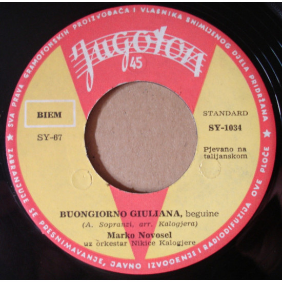 NOVOSEL MARKO - BUONGIORNO GIULIANA/UN FILO DI SPERANZA