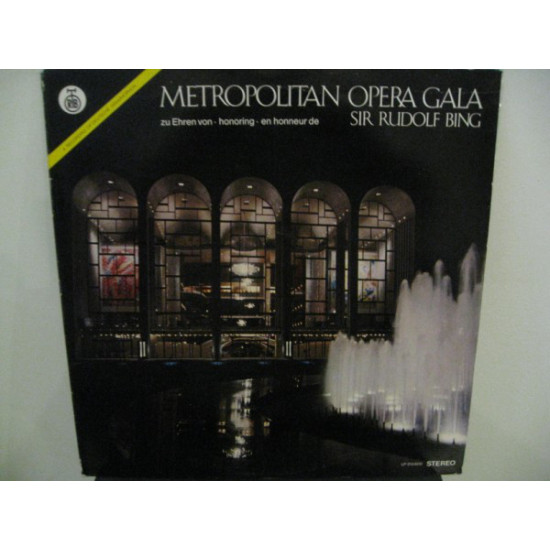 SIR RUDOLF BING - METROPOLITAN OPERA GALA