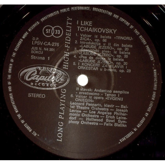 TCHAIKOWSKY   - I LIKE TCHAIKOWSKY